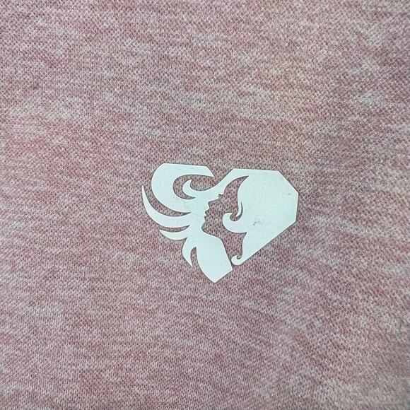 Womens Best Move Workout Crop Top XS/S Light Pink Marl Seamless Long Sleeve - Picture 3 of 9